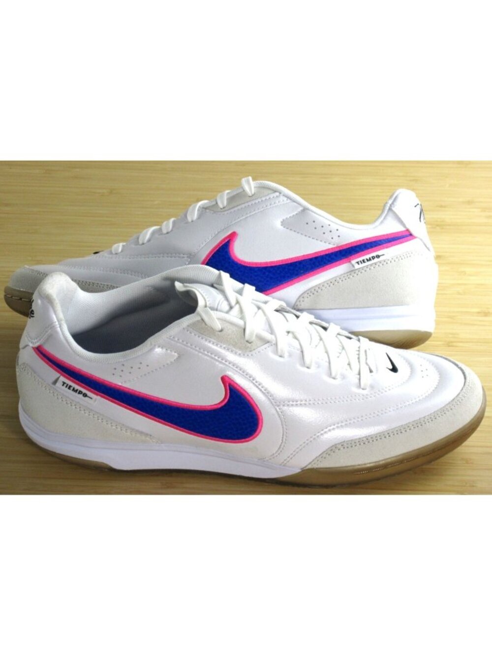 Nike Men's Tiempo Streetgato Indoor Court Soccer Shoes White Racer Blue Sizes